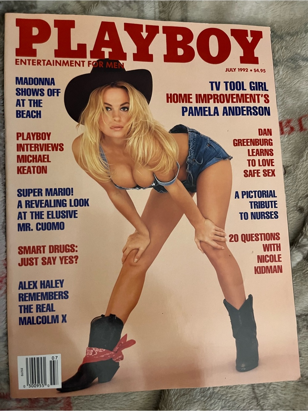 July 1992 issue of Playboy magazine featuring Pamela Anderson on the cover.